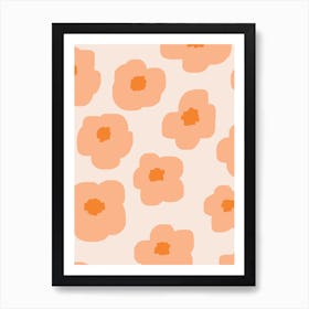 Sookie Floral Peachy Pink Art Print