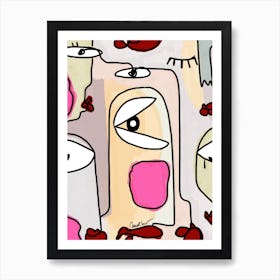 Abstract People Family Friends Art Print