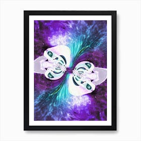 Blue purple fusion Art Print