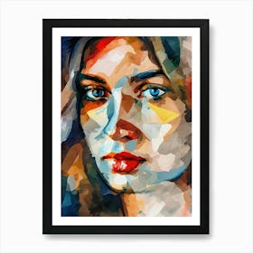 Watercolor Portrait Of A Woman Art Print