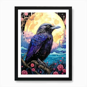 Crow Moon Art Print