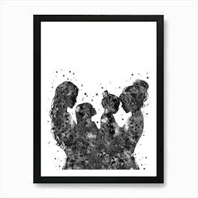 Mother With Daughters Art Print