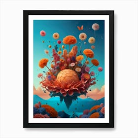 Flower In The Sky Art Print