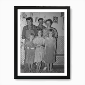 Family Of Mr, Schoenfeldt, Fsa (Farm Security Administration) Client, Sheridan County, Kansas By Russell Lee Póster