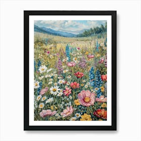 Field of Wild Flowers Art Print