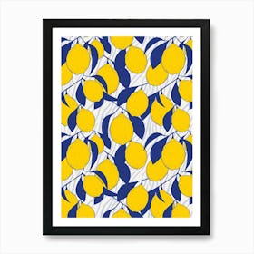 Lemons On A Branch 3 Art Print