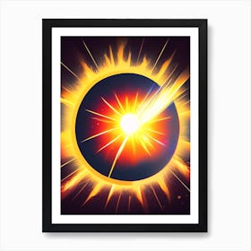 Gamma Ray Burst Comic Space Space Art Print