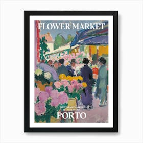 Vintage Flower Market Painting Porto 4 Art Print