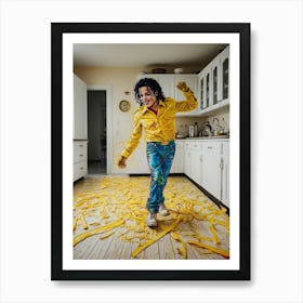 Michael Jackson In The Kitchen Art Print