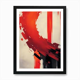 Red And Black Painting Art Print