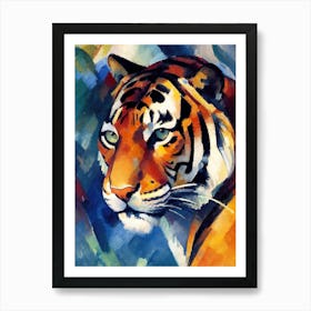 Tiger Portrait Oil Painting Art Print