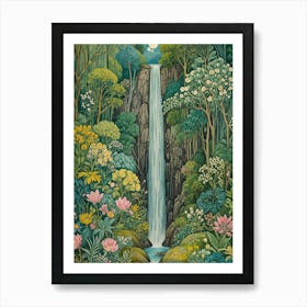 Waterfall In The Jungle Affiche