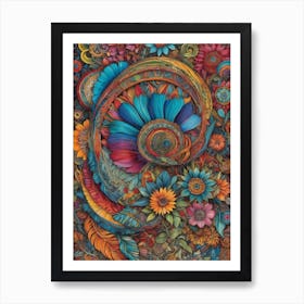 Psychedelic Painting 9 Art Print