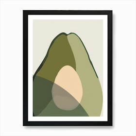 Avocado Close Up Illustration 2 Art Print