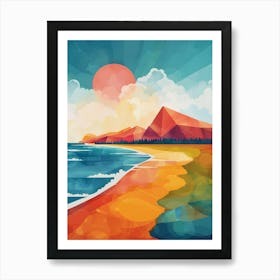 Abstract Beach Painting Art Print