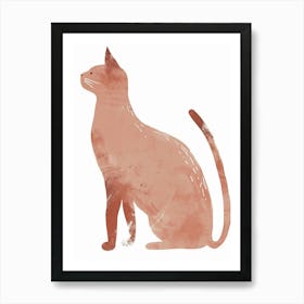 Bombay Cat Clipart Illustration 3 Art Print
