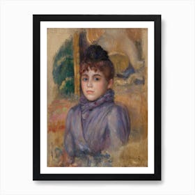 Portrait Of A Young Woman, Pierre Auguste Renoir Art Print