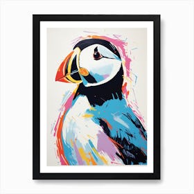 Andy Warhol Style Bird Puffin 3 Art Print