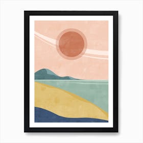 Sunset At The Beach Art Print