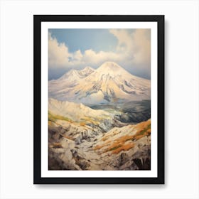 Mount St Helens Usa 1 Mountain Painting Art Print