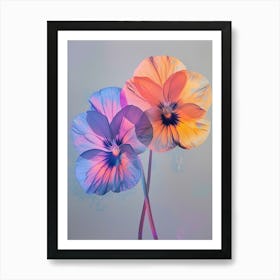 Iridescent Flower Wild Pansy 2 Poster