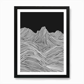 Beinn Bheoil Line Drawing 3 Art Print