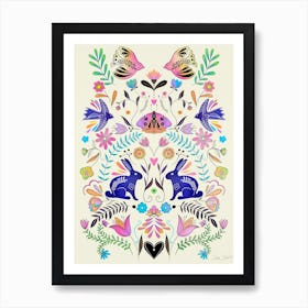 Folk Illustration Bright Joy Art Print