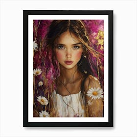 Daisy Girl Art Print