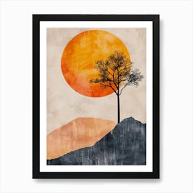 Sunset Tree Art Print