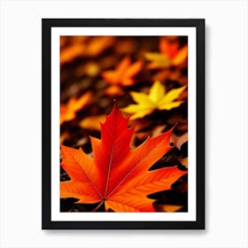 Beautiful Fresh Autumn Leaves Art Print