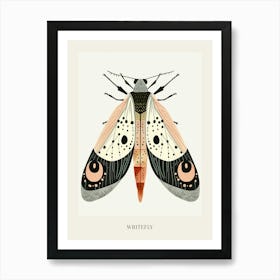 Colourful Insect Illustration Whitefly 16 Poster Art Print