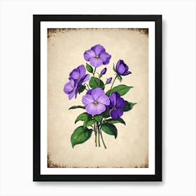 Violet Flowers Art Print