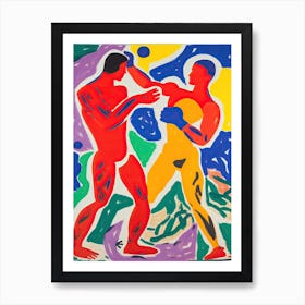 Boxing In The Style Of Matisse 2 Art Print