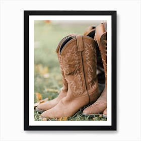 Leather Cowboy Boots Art Print