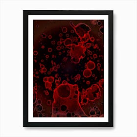 Red Design Texture Spots Art Print