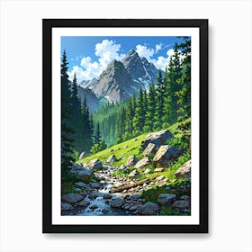 Mountain Stream Art Print