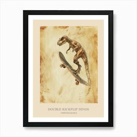 Therizinosaurus Vintage Dinosaur Poster 1 Art Print