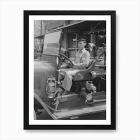 Driver Of The Fire Truck, San Augustine, Texas By Russell Lee Art Print