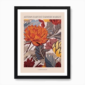 Fall Botanicals Carnation 6 Poster Art Print