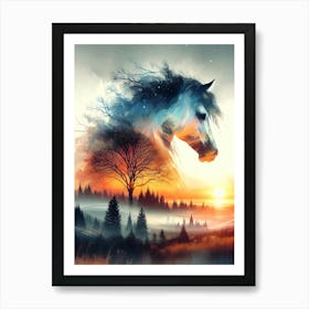 Creative Horse Beauty Illustration Nr 192 Art Print