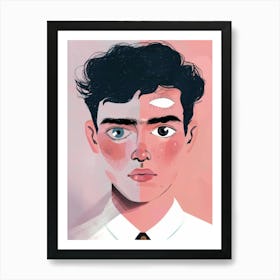 Face Of A Young Man Art Print