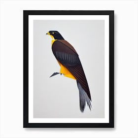 Hawk 1 Origami Bird Art Print