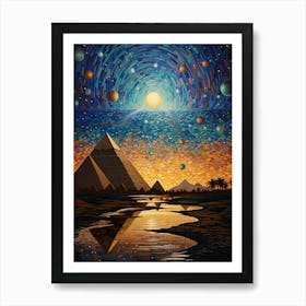 Egypt's Pyramids in the Skyline Art Print