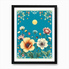 Floral Background Art Print