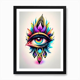Psychic Abilities, Symbol, Third Eye Tattoo 6 Art Print