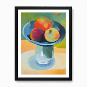 Apricot Bowl Of fruit Art Print