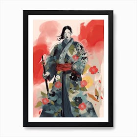 Female Samurai Onna Musha Illustration 9 Art Print