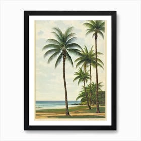 Pearl Beach Australia Vintage Art Print