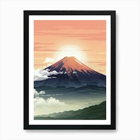 An Illustration Of The Sun Kissed Peak  Poster