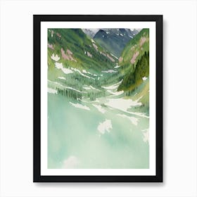 Berchtesgaden National Park Germany Water Colour Poster Art Print